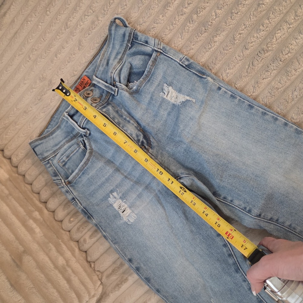 Wax Jean Butt I Love You Distressed Skinny Jeans Size 3/26 Light Wash Ripped - Picture 8 of 10